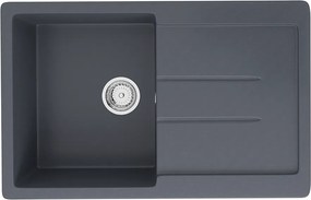 Ulgran U-507-343 Gránit Mosogatótálca - Csepegtetőtálcás, Antracit