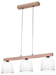 Kolarz A1352.83.Au - Csillár zsinóron NONNA 3xE27/60W/230V tölgy/fehér/arany