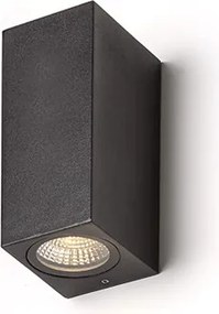 RENDL KUBI II antracitszürke 230V LED 2x3W 56° IP54 3000K
