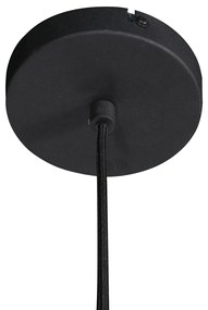 Japandi függőlámpa fekete színben, szövetbúrával, 45 cm - Sable