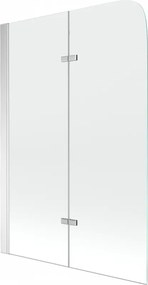 Mexen Felix 2-szárnyú kádparaván 80 x 140 cm, átlátszó, króm - 890-080-002-01-00