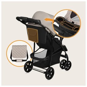 Lionelo - Babakocsi EMMA PLUS bézs/fekete