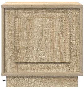 Éjjeli Asztal LED Fényekkel Sonoma Tölgy 44x34,5x45 cm