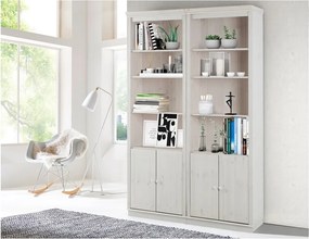 Fehér borovi fenyő könyvespolc 148x223 cm Anita – Støraa