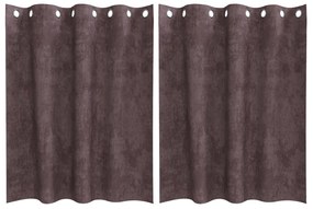 Velúr Függöny 2 db Szemfüggönnyel Barna 140x140 cm