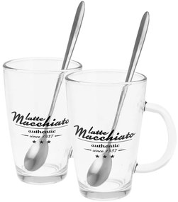 Latte Macchiato füles üvegpohár készlet, 300 ml, 2 db-os