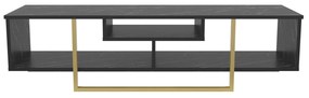 TV szekrény Asal 150 - Black, Gold