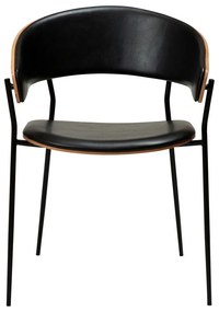Fekete-sötét natúr színű karfás étkezőfotel Crib – DAN-FORM Denmark