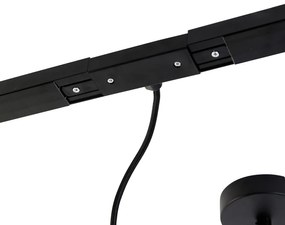 1 fázisú sínrendszer sötét bronz színben, 4 spotlámpával és kerek I tápegységgel - Jeana