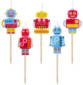 Robot Future tortagyertya, gyertya szett 5 db-os