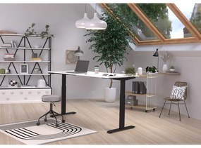 Íróasztal elektromosan állítható magassággal, fehér asztallappal 80x180 cm Jet – Germania