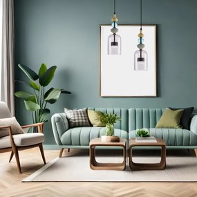 LED Csillár zsinóron ARTE LED/12W/230V átm. 13 cm fekete