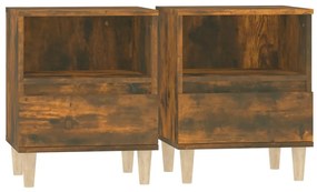 2 db füstös tölgy színű éjjeliszekrény 40x35x50 cm