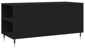 fekete szerelt fa dohányzóasztal 102x44,5x50 cm
