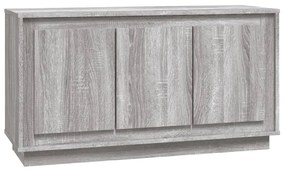 szürke sonoma színű szerelt fa tálalószekrény 102x35x55 cm