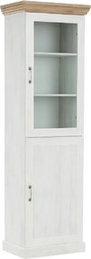 vitrines szekrény, északi sosna/vadtölgy, ROYAL W1D