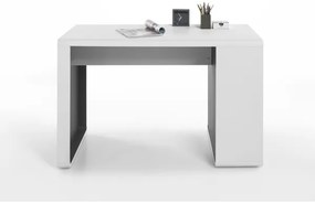 TEO íróasztal, fehér/antracit