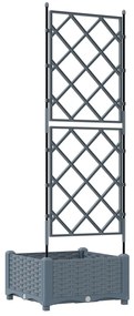 Virágcserép Trellis-szel Világosszürke 40x40x125.5 cm