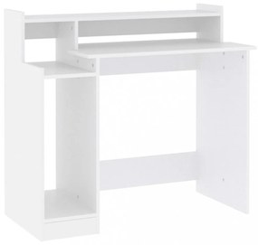 fehér szerelt fa íróasztal LED-ekkel 97 x 45 x 90 cm