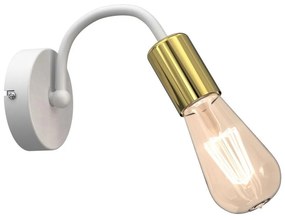 Fali lámpa DOW 1xE27/60W/230V fehér/arany