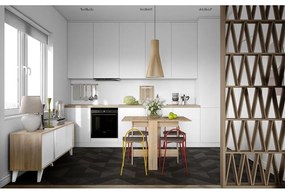Bővíthető étkezőasztal tölgyfa dekorral 76x28 cm Papillon – TemaHome