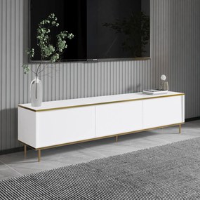 TV szekrény Imaj - White, Gold