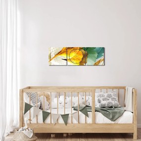 Kép - Levelek (órával) (90x30 cm)