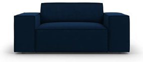 Sötétkék bársony fotel Jodie – Micadoni Home