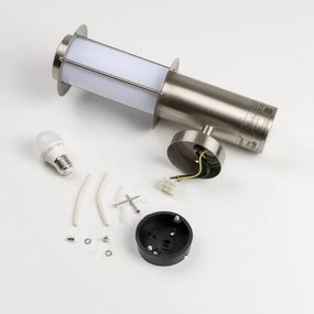 LED kültéri falilámpa mozgásérzékelővel 1xE27/4,9W/230V IP44 matt króm