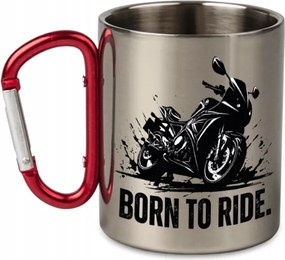 Fém Bögre Karabinerrel Born To Ride 300 ML
