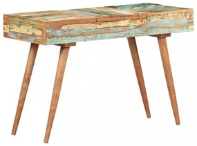 tömör újrahasznosított fa fésülködőasztal tükörrel 112x45x76 cm