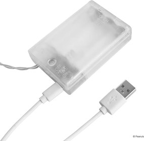 PEANUTS égősor Snoopy USB csatlakozóval, 20 LED égő