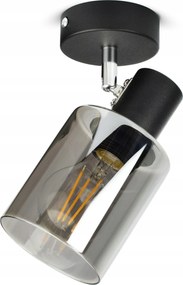 Mennyezeti Függő Lámpa Reflektor Fekete Üvegcső 535-EG1 Led E27