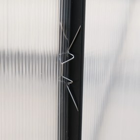 Furnigo Kerti üvegház 380x190x195 cm + alap - fekete