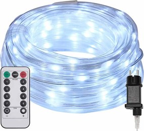 vidaXL Kötél világítás 240 LED-del Hideg Fehér 10 m PVC