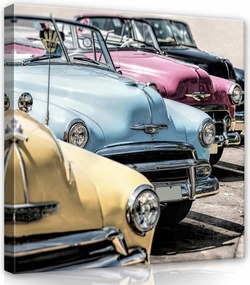 Vászonkép 80x80 Klasszikus retro vintage autók amerikai autók Kuba Havanna
