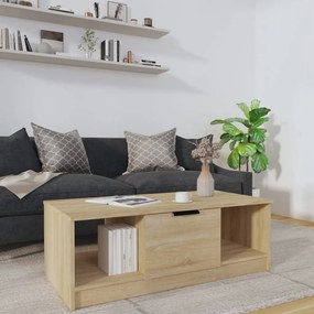 Sonoma tölgy színű szerelt fa dohányzóasztal 102 x 50 x 36 cm
