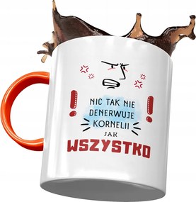 Narancssárga Bögre Kornéliának Ajándék Nyomtatott Fotóval