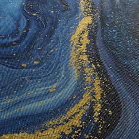 Kép - Kék-arany absztrakció (90x60 cm)