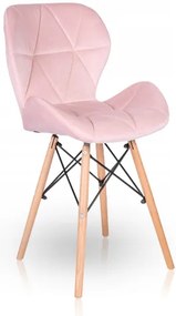Bársony étkezőszékek 4db rózsaszín PINK CRYSTAL
