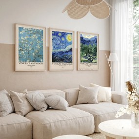 Huhu269 keretezett MDF falikép, 50 x 70 cm, 3 db-os szett