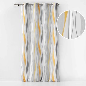 Sárga-fehér függöny 140x260 cm Ondulys – douceur d'intérieur