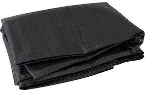 3x2 m-es vastag vízálló ponyva, tarpaulin, 4 alumínium rögzítőlyukkal, fekete, 90 g/m2, Redcliffs