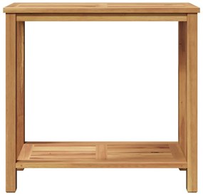 Dohányzóasztal tárolóval Barna 85 x 35 x 75 cm Tömör tíkfa