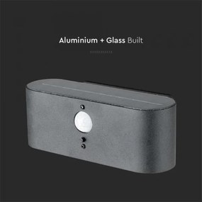 LED kültéri napelemes fali lámpa szenzorral LED/2,5W/3,7V 3000K IP54