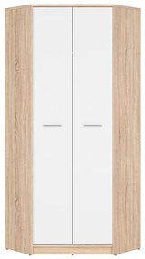 Sarok ruhásszekrény Nepo Plus 37 (szonoma tölgy + fehér) . 1098448