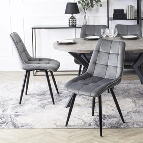 Szürke Bársony Étkezőszék RIO