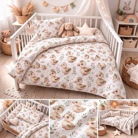 Muszlin lepedők Ducks TiaHome - 1x Párna 90x70cm, 1x Paplan 140x200cm