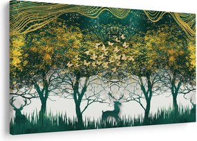 Kép - Szarvas a zöld erdőben (90x60 cm)