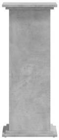 betonszürke szerelt fa növényállvány 33 x 33 x 80 cm